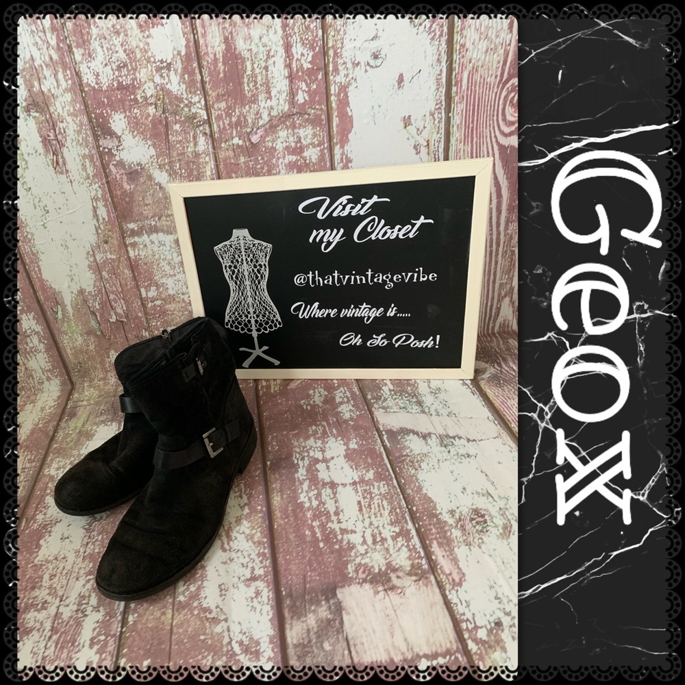Geox leather and suede booties, size 10